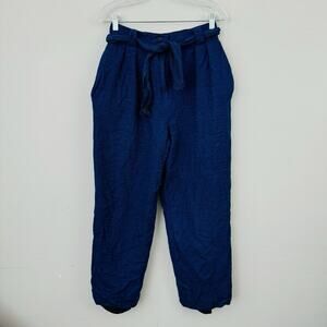 Spitalnick & Co Vintage Blue Wool High Waist Straight Leg Pants Women’s Size 14
